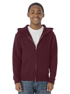 Jerzees Youth NuBlend Full Zip Hooded Sweatshirt 28 Jerzees Youth NuBlend Full Zip Hooded Sweatshirt -Outfit Fashion Shop 993BR maroon front.3101ca3625b23745