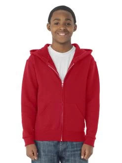 Jerzees Youth NuBlend Full Zip Hooded Sweatshirt 31 Jerzees Youth NuBlend Full Zip Hooded Sweatshirt -Outfit Fashion Shop 993BR true red front.7f7bf39a497eec6c
