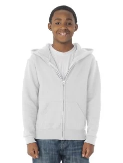 Jerzees Youth NuBlend Full Zip Hooded Sweatshirt 32 Jerzees Youth NuBlend Full Zip Hooded Sweatshirt -Outfit Fashion Shop 993BR white front.c4d5f475254802fa