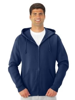 Jerzees Adult NuBlend Full Zip Hooded Sweatshirt -Outfit Fashion Shop 993MR jnavy front.371338b812d6fffb