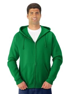 Jerzees Adult NuBlend Full Zip Hooded Sweatshirt -Outfit Fashion Shop 993MR kelly front.7331dea04c5d1c26