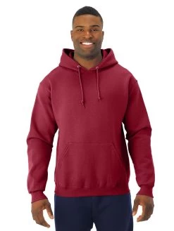 Jerzees Mens NuBlend Pull Over Hooded Sweatshirt -Outfit Fashion Shop 996MR crimson front.8fdf95605e151a1d