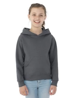 Jerzees Youth NuBlend Pull Over Hooded Sweatshirt 28 Jerzees Youth NuBlend Pull Over Hooded Sweatshirt -Outfit Fashion Shop 996YR charcoal grey front.beb61f6a6f67cf42