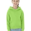 Jerzees Youth NuBlend Pull Over Hooded Sweatshirt -Outfit Fashion Shop 996YR neon green front.901f65ba931d0de9