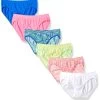 Fruit Of The Loom Girls 6-Pack Seamless Hipsters, 10/12, Assorted