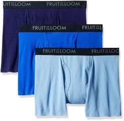 Fruit Of The Loom Mens Breathable 3-Pack Boxer Brief -Outfit Fashion Shop BM3P76 Assorted