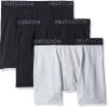 Fruit Of The Loom Mens Breathable 3-Pack Boxer Brief -Outfit Fashion Shop BM3P76 Black