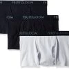 Fruit Of The Loom Mens Breathable 3-Pack Short Leg Boxer Brief -Outfit Fashion Shop BM3TK76 Black
