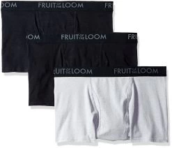 Fruit Of The Loom Mens Breathable 3-Pack Short Leg Boxer Brief