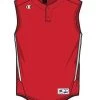 Champion Men's And Youth Prospect Baseball Double Dry Sleeveless Henley Jersey -Outfit Fashion Shop BS10