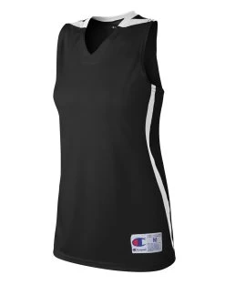 Champion Women's Supreme Basketball Jersey 24 Champion Women's Supreme Basketball Jersey -Outfit Fashion Shop CHP CBB50 BlackWhite