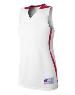 Champion Women's Supreme Basketball Jersey 33 Champion Women's Supreme Basketball Jersey -Outfit Fashion Shop CHP CBB50 WhiteScarlet