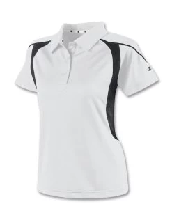 Champion Double Dry Colorblock Women's Polo Shirt -Outfit Fashion Shop CHP CH317 WhiteBlack