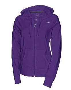 Champion Women`s Authentic Jersey Jacket -Outfit Fashion Shop CHP CJ7418 ElectricPurple