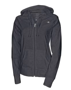 Champion Women`s Authentic Jersey Jacket -Outfit Fashion Shop CHP CJ7418 GraniteHeather