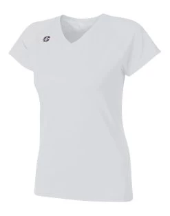 Champion Cap-Sleeve Stretch Women's Lacrosse/Field Hockey Jersey -Outfit Fashion Shop CHP CL327 White