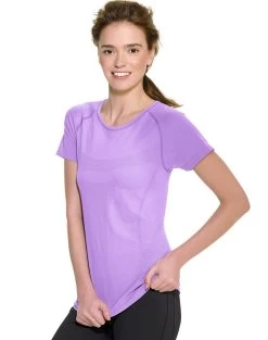 Champion Women`s PowerTrain PowerFlex Tee 28 Champion Women`s PowerTrain PowerFlex Tee -Outfit Fashion Shop CHP CW7388 MountainLilacHeather