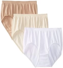 Bali Womens Comfort Revolution Microfiber Brief, 3-Pack -Outfit Fashion Shop DFAK88 WhiteNudeLightBeige