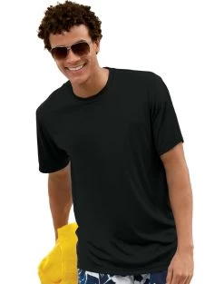 Hanes Cool DRI TAGLESS Men's T-Shirt 23 Hanes Cool DRI TAGLESS Men's T-Shirt -Outfit Fashion Shop EBY H4820 Black