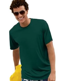 Hanes Cool DRI TAGLESS Men's T-Shirt 26 Hanes Cool DRI TAGLESS Men's T-Shirt -Outfit Fashion Shop EBY H4820 DeepForest