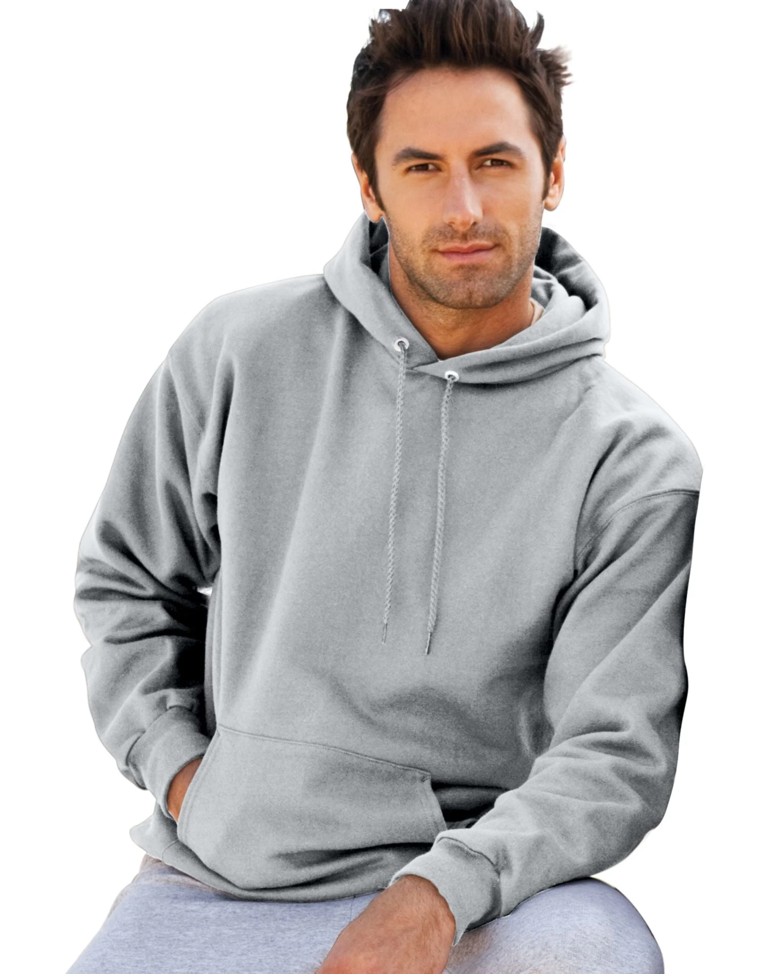 Hanes Ultimate Cotton Pullover Fleece Men's Hood 10 Oz 4 Hanes Ultimate Cotton Pullover Fleece Men's Hood 10 Oz - Image 2
