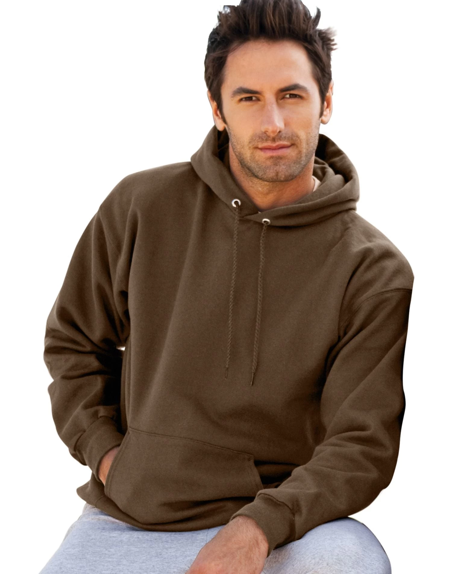 Hanes Ultimate Cotton Pullover Fleece Men's Hood 10 Oz 8 Hanes Ultimate Cotton Pullover Fleece Men's Hood 10 Oz - Image 6