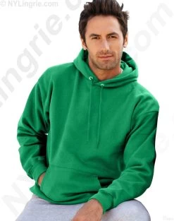 Hanes Ultimate Cotton Pullover Fleece Men's Hood 10 Oz 32 Hanes Ultimate Cotton Pullover Fleece Men's Hood 10 Oz -Outfit Fashion Shop EBY HF170 KellyGreen