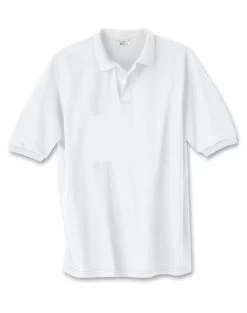 Hanes Cotton-Blend Jersey Men's Polo -Outfit Fashion Shop EBY HX054 White