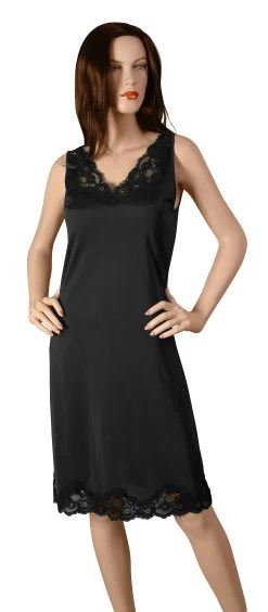 Gemsli Elegance, Nylon Full Slip With Stretch Lace, Cling Free -Outfit Fashion Shop FK304 BLK 2b627642 2b26 475a 9d18 3b1ecb8dd8bd