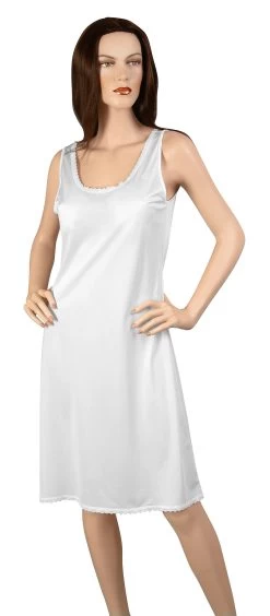 Gemsli Classica, Nylon Full Slip With Tiny Lace, Cling Free -Outfit Fashion Shop FK400 WHT dc31fab8 9fb0 4e35 a12e 352189d0e599
