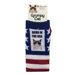 K. Bell Women`s Crew Socks Grumpy Cat -Outfit Fashion Shop GCWF15H003 01