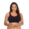 Goddess Women`s Plus-Size Soft Cup Sports Bra -Outfit Fashion Shop GD6910 Black