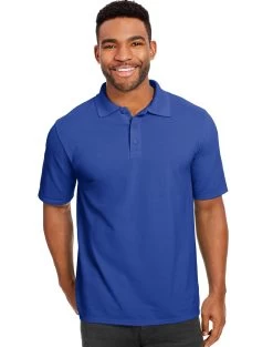 Hanes Men`s X-Temp Fresh IQ Pique Polo -Outfit Fashion Shop HBI 055P1 DeepRoyal