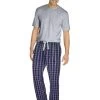 Hanes Mens Sleep Set With Woven Knit Pants -Outfit Fashion Shop HBI 124646 BlueSpaceDyed cc8be7c8 f8d9 4a6c 8f90 c23aecd0a18d