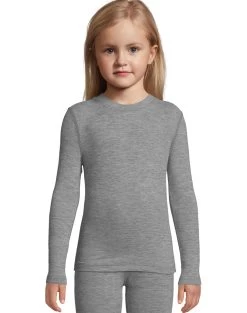 Hanes Girls Space Dye Crewneck -Outfit Fashion Shop HBI 125705 GreyCombo