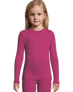 Hanes Girls Space Dye Crewneck -Outfit Fashion Shop HBI 125705 RoseCombo