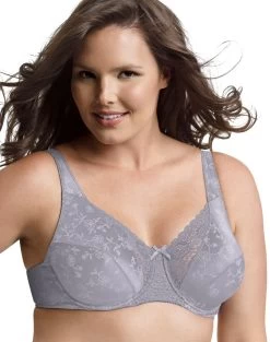Playtex Secrets Floral Underwire Bra -Outfit Fashion Shop HBI 13022 EiffelGrey