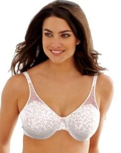 Bali Passion For Comfort Minimizer Underwire Bra -Outfit Fashion Shop HBI 20322 PinkLeafPrint