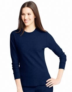 Hanes Women`s X-Temp Thermal Crew 26 Hanes Women`s X-Temp Thermal Crew -Outfit Fashion Shop HBI 25455 BlueDepths f0ff99ea fcfb 46a3 9647 8d08fa935d82