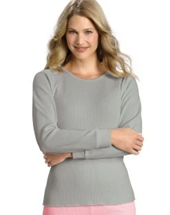 Hanes Women`s X-Temp Thermal Crew 28 Hanes Women`s X-Temp Thermal Crew -Outfit Fashion Shop HBI 25455 GreyHeather