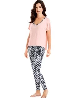 Maidenform Womens Dolman Top & Leggings Lounge Set -Outfit Fashion Shop HBI 28989 SunsetAegeanSea d5892d86 c413 4263 95a5 a916227a92c3