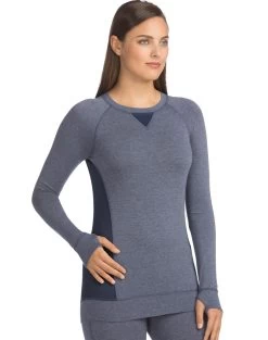 Warm & Cuddly By Cuddl Duds Womens Fleece Crew 9 Warm & Cuddly By Cuddl Duds Womens Fleece Crew -Outfit Fashion Shop HBI 29276 InkHeatherInk