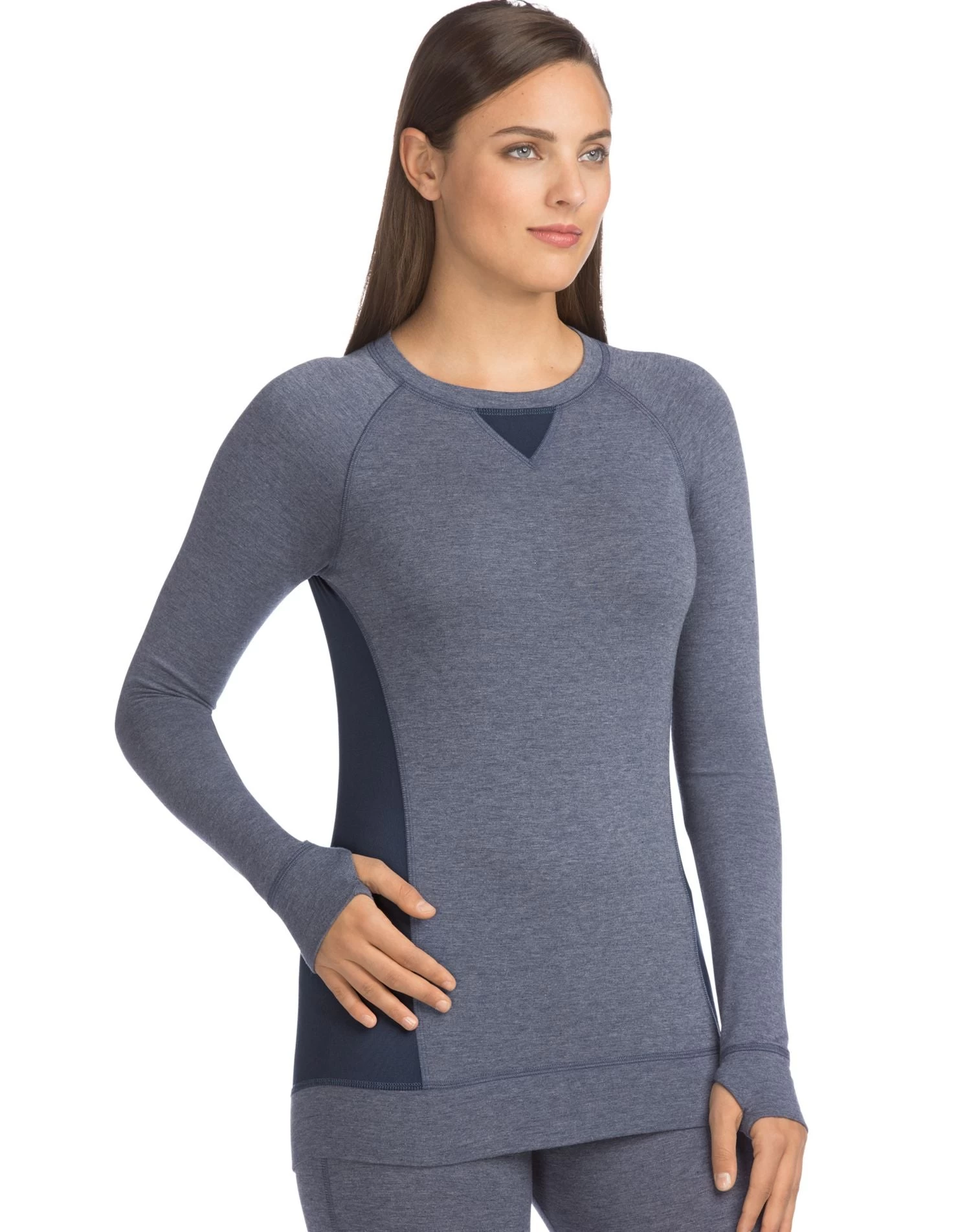 Warm & Cuddly By Cuddl Duds Womens Fleece Crew 5 Warm & Cuddly By Cuddl Duds Womens Fleece Crew - Image 3