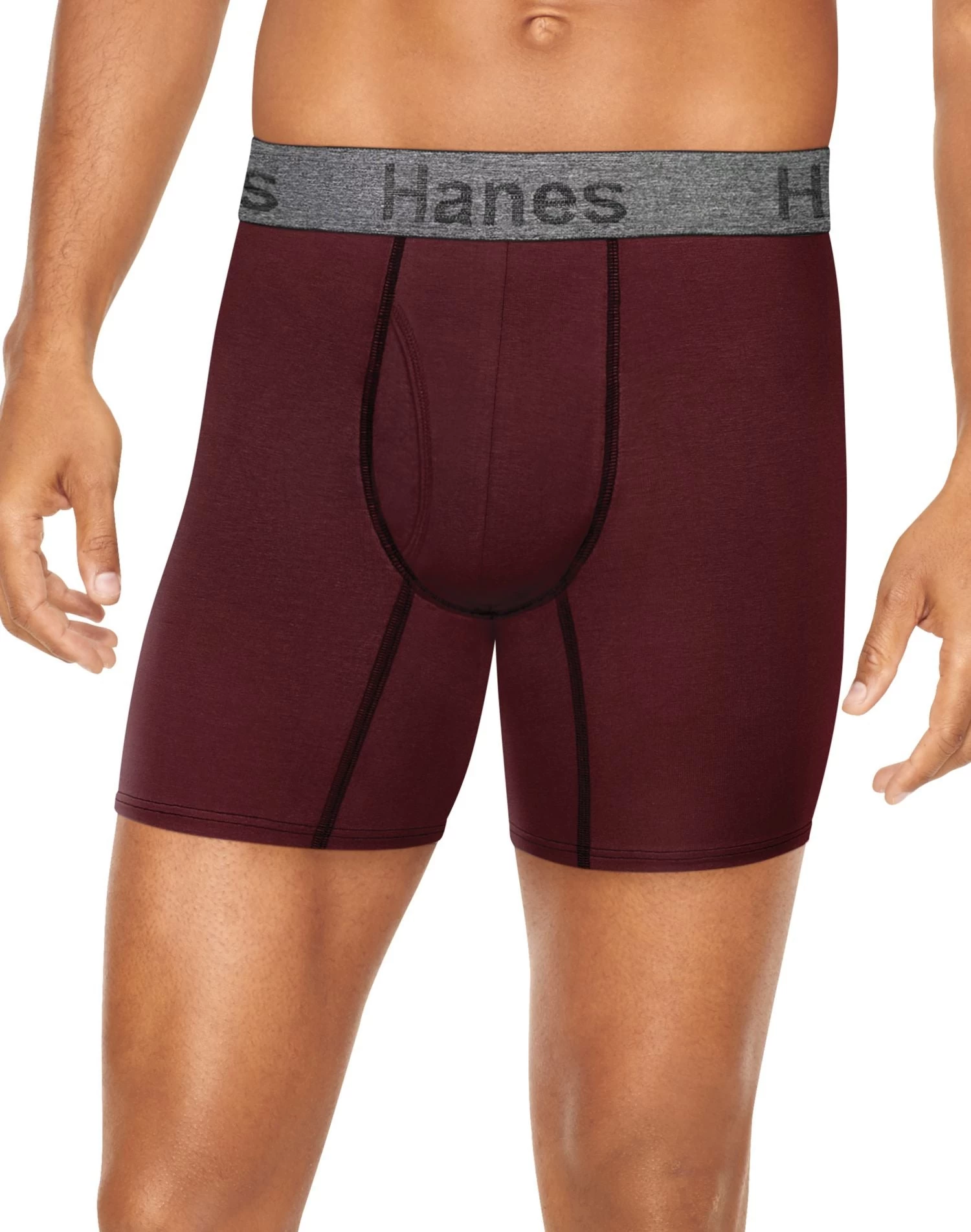 Hanes Mens Comfort Flex Fit Ultra Soft Cotton Stretch Boxer Briefs 3-Pack 4 Hanes Mens Comfort Flex Fit Ultra Soft Cotton Stretch Boxer Briefs 3-Pack - Image 2