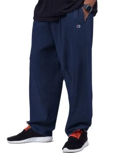 Champion Big & Tall Men`s Jersey Pants With Elastic Bottom -Outfit Fashion Shop HBI CHB306 Navy 4a315b84 e29e 44b6 b107 8e157338e697