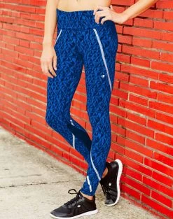 Champion Marathon Women’s Tights -Outfit Fashion Shop HBI CP9926 CoilBlue3DPyramid