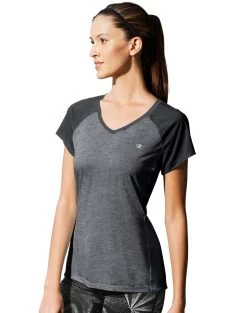 Champion Vapor Women`s Marathon Tee -Outfit Fashion Shop HBI CW0566 NightGreyHeatherNightGrey