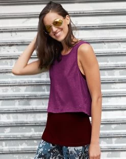 Champion Women`s Layered Tank -Outfit Fashion Shop HBI CW9225 VenturePinkHeatherRamblingWine