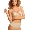 Maidenform Womens Shaping Thong With Cool Comfort -Outfit Fashion Shop HBI DM0049 Nude1TransparentLace