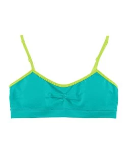 Hanes Girls` Seamless Molded Cup Wirefree Bra -Outfit Fashion Shop HBI H189 TrueTealLimePunch